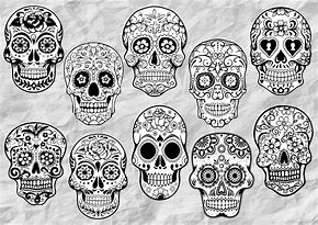 Image result for Cute Sugar Skull Silhouette