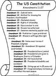 Image result for Amendments 11 27 Printable