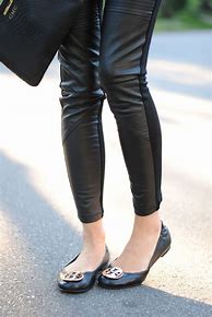 Image result for Leather Leggings and Flats