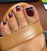 Image result for Burgundy Toe Nails