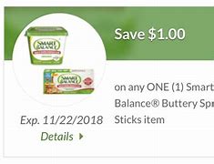 Image result for Smart Balance Butter Coupons Printable