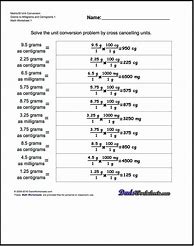 Image result for Metric Conversion Worksheet II with Answers PDF