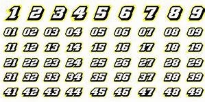 Image result for Racing Numbers Vector