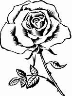 Image result for Vintage Rose Clip Art Black and White