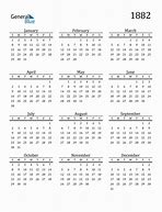 Image result for 1882 Calendar
