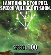 Image result for Speech 100 Fallout Meme
