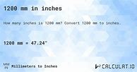 Image result for 1200 mm to Inches