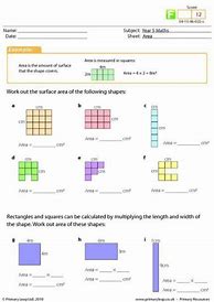 Image result for Area Worksheets Year 4