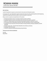 Image result for Field Engineer Cover Letter
