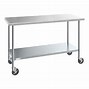 Image result for Stainless Steel Tables with Edges