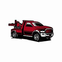 Image result for Black and White Tow Truck in the Side View in Vector