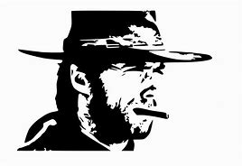 Image result for Clint Eastwood Black and White Stencil