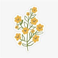 Image result for Yellow Flower Sticker