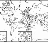 Image result for World Map Black and White Printable