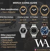 Image result for watches sizing charts mens