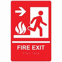 Image result for Accessible Fire Exit Sign