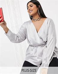 Image result for Plus Size Silver Blouse