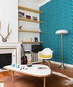 Image result for Teal Wallpaper for Living Room