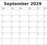 Image result for September 2029 Calendar