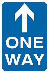 Image result for One Way Sign