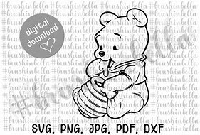 Image result for Baby Pooh Bear SVG