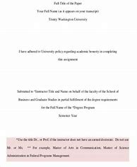 Image result for Research Paper Cover Page Sample