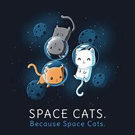 Image result for Cartoon Cat Space Background Drawing