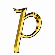 Image result for Small Letter P in Gold