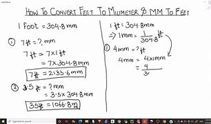 Image result for Ft. to mm Conversion Chart