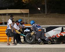 Image result for Romain Grosjean Crash Injuries