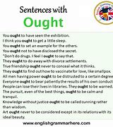Image result for Ought to in a Sentence