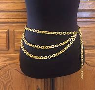 Image result for Simple Gold Chain Belt