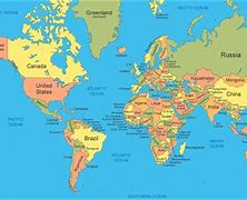 Image result for World Map Major Countries