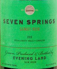 Image result for Evening Land Gamay Noir Seven Springs