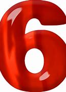 Image result for Printable Red Number 6
