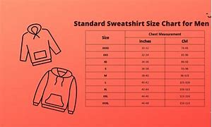 Image result for Jams Design Sweatshirt Size Chart