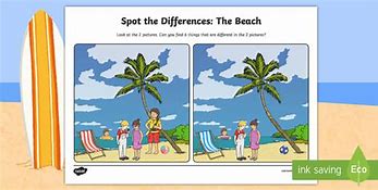 Image result for Spot the Difference Printable Beach