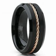 Image result for Men's Rose Gold Tungsten Ring