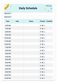 Image result for Free Download Schedule Template Day