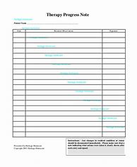 Image result for Free Therapy Note Template