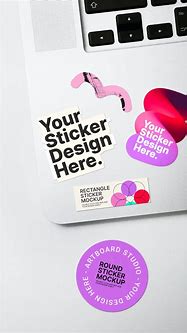 Image result for Sticker Mockup Free Template