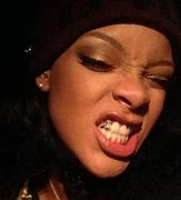 Image result for Rihanna Grimace Face