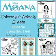 Image result for Moana Activity Sheets