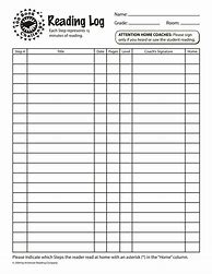 Image result for Reading Record Printable