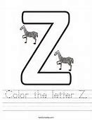 Image result for Trace Letter Z Worksheet