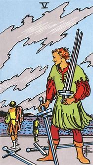 Image result for Five of Swords Rider-Waite