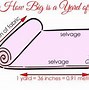 Image result for A Yard of Fabric Measures