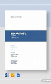 Image result for Bid Proposal Cover Page
