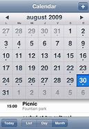 Image result for iPhone Calendar