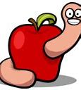 Image result for Apple Worm Cartoon